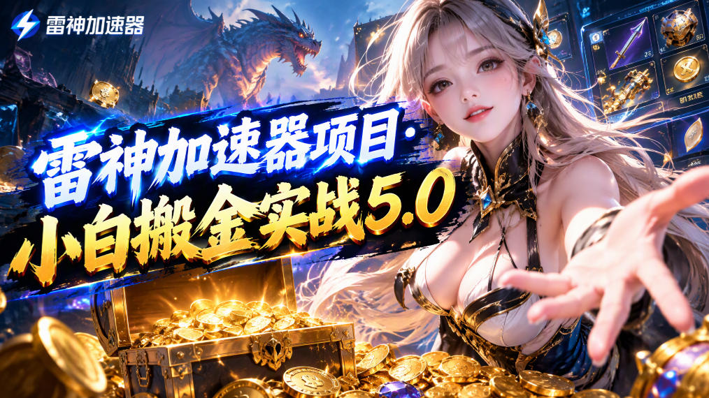 雷神加速器项目·小白搬金实战5.0，抖音W播100-150r，小白入局一天也能几十r-子比同步系统测试站