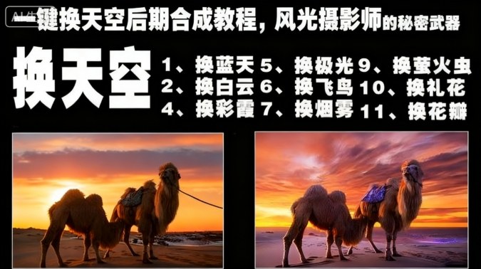 一键换天空后期合成教程，风光摄影师的秘密武器-摇钱树